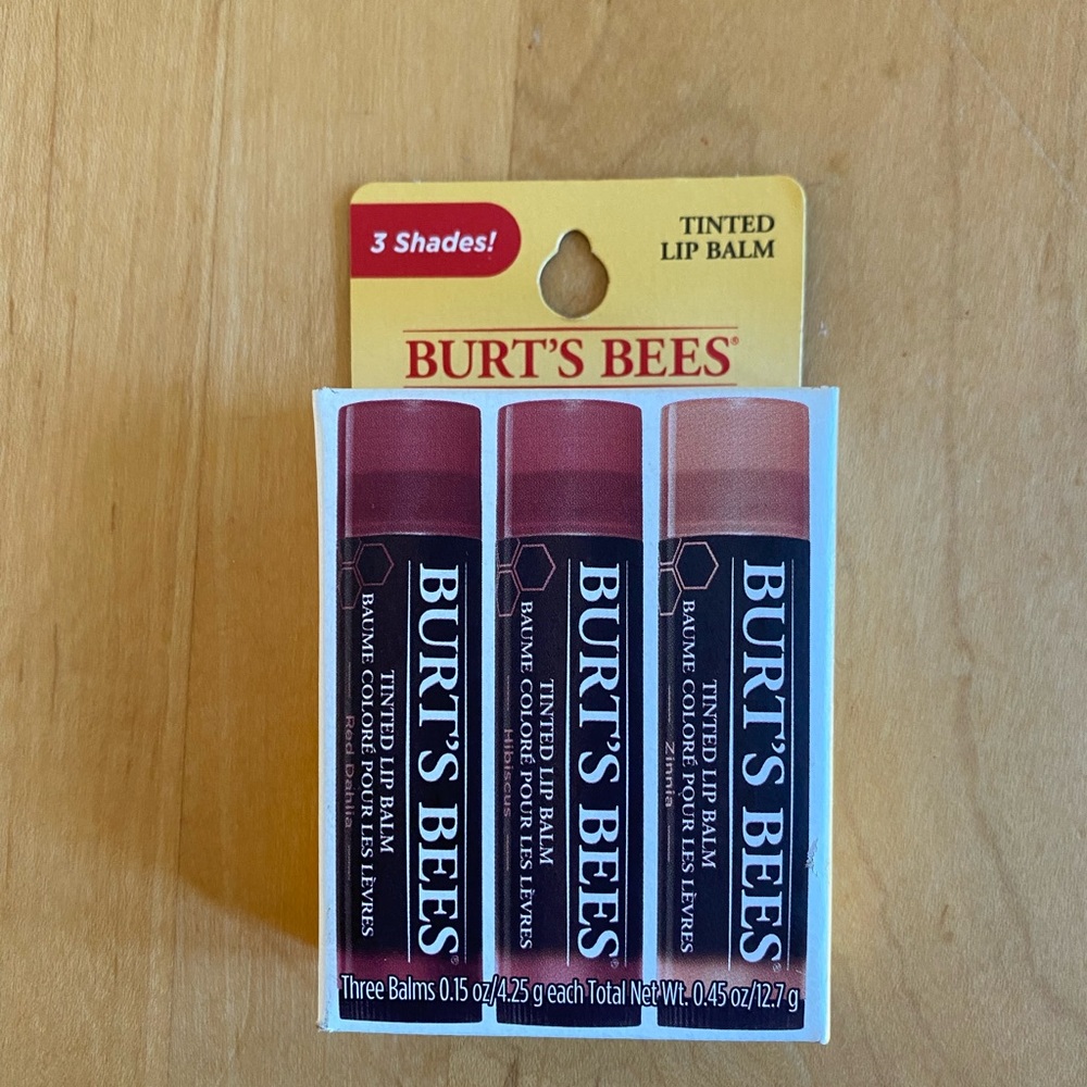 Burt’s Bees Lip Balm Trio NEW